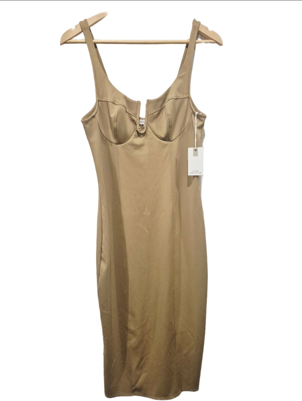 Good American Scuba Corset Midi Dress / Scuba Underwire Midi Dress